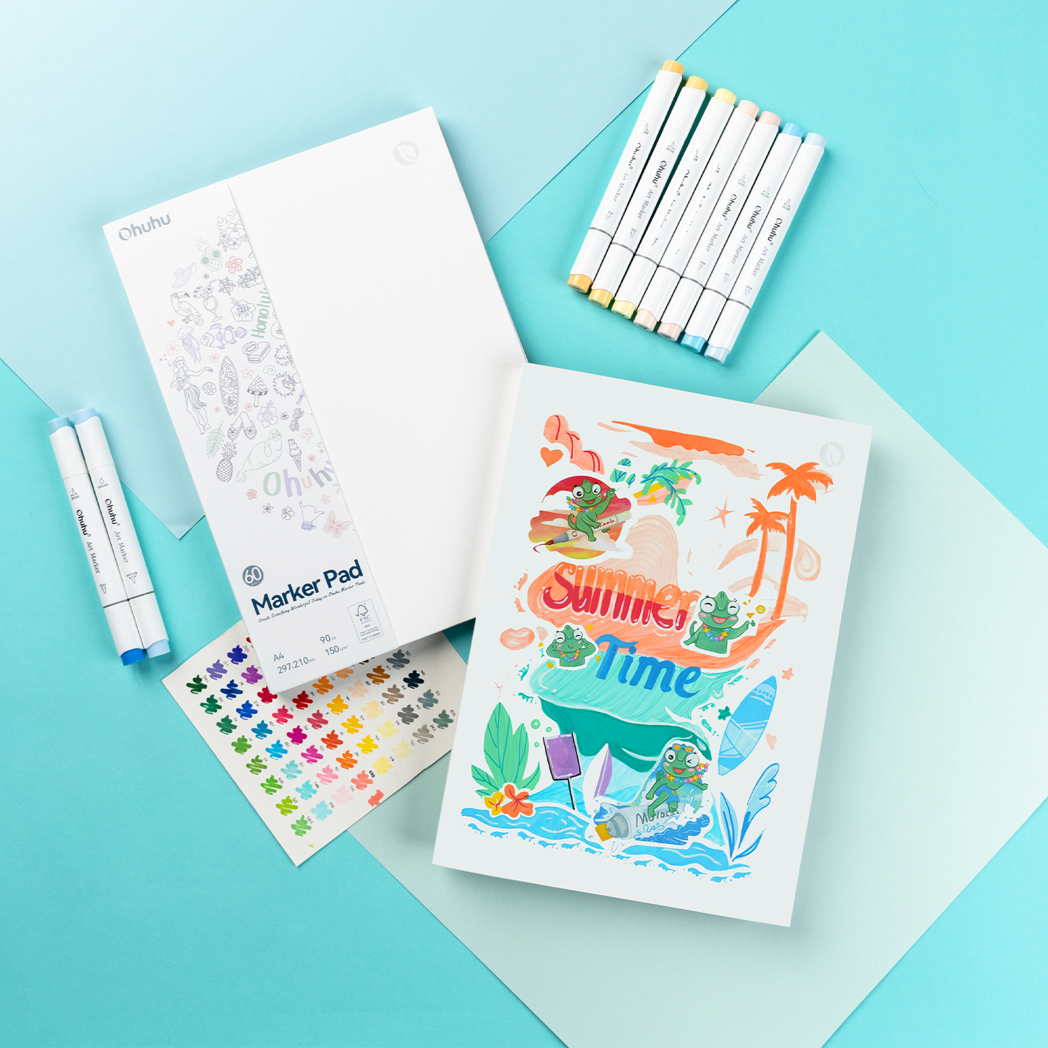 Ohuhu Bleedproof Double-Sided Marker Pad. Glue-Bound - Image 16