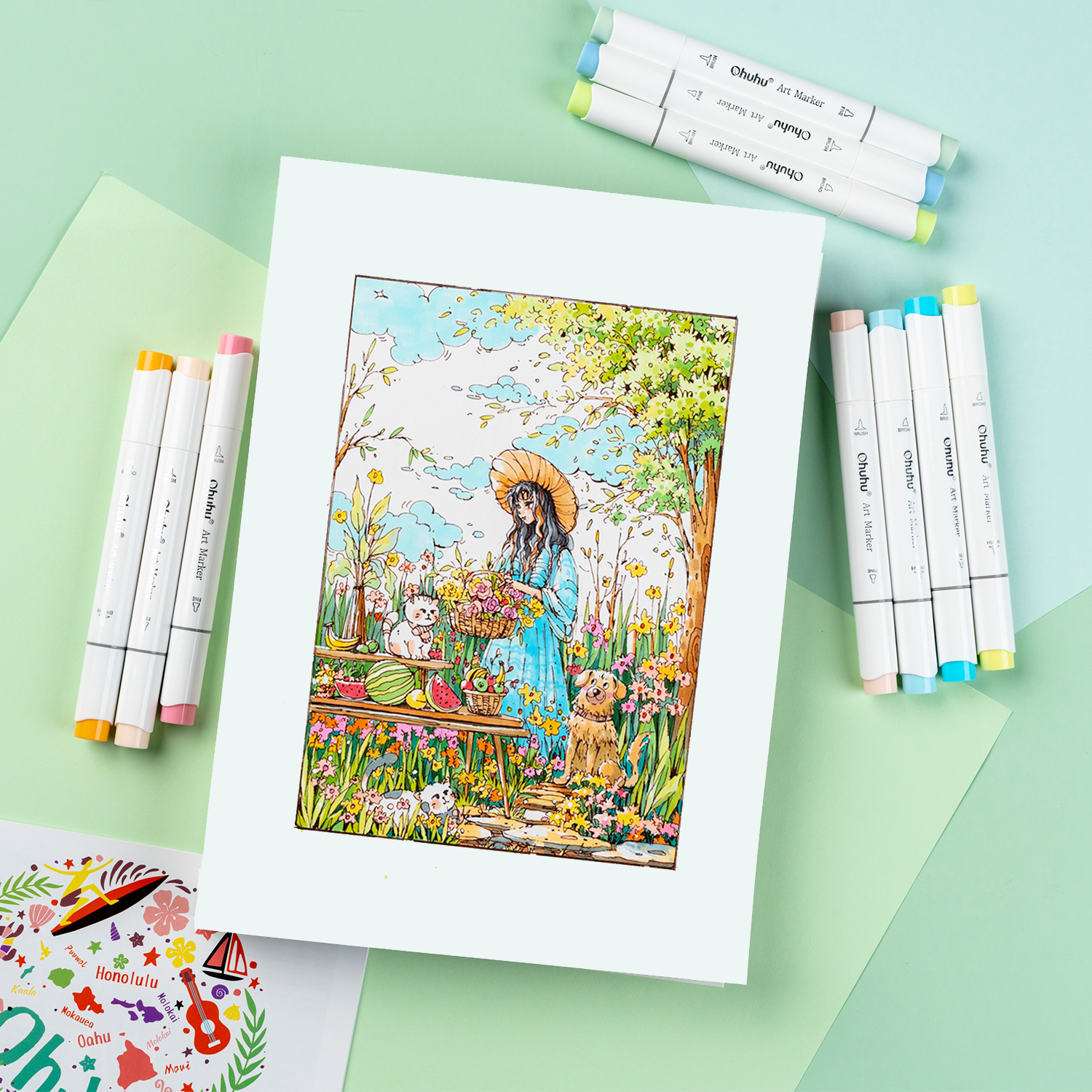 Ohuhu Bleedproof Double-Sided Marker Pad. Glue-Bound - Image 17