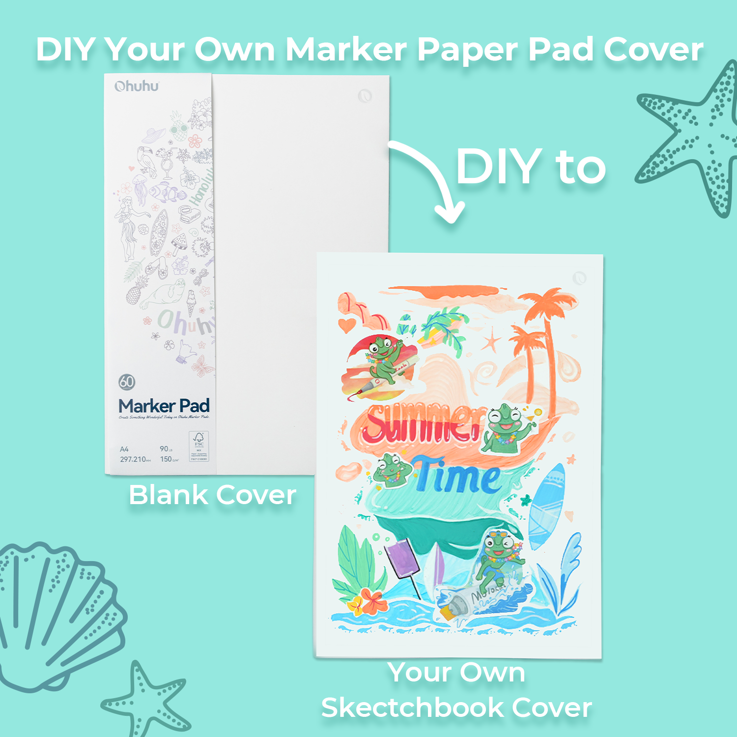 Ohuhu Bleedproof Double-Sided Marker Pad. Glue-Bound - Image 15
