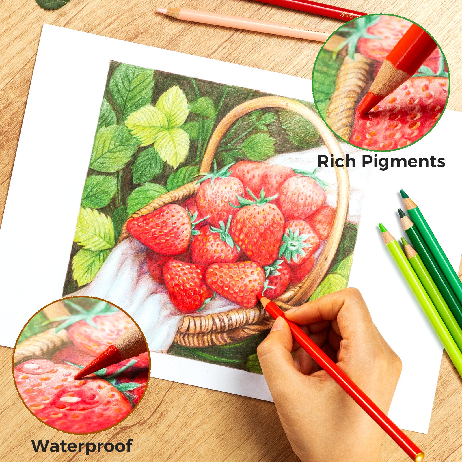 Ohuhu Halawa Series 72 Colors Oil-based Colored Pencils - Image 7