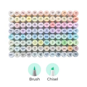 Ohuhu Honolulu 96 Pastel Colors Alcohol Art Markers - Sweetness & Blossoming (New Color Codes)