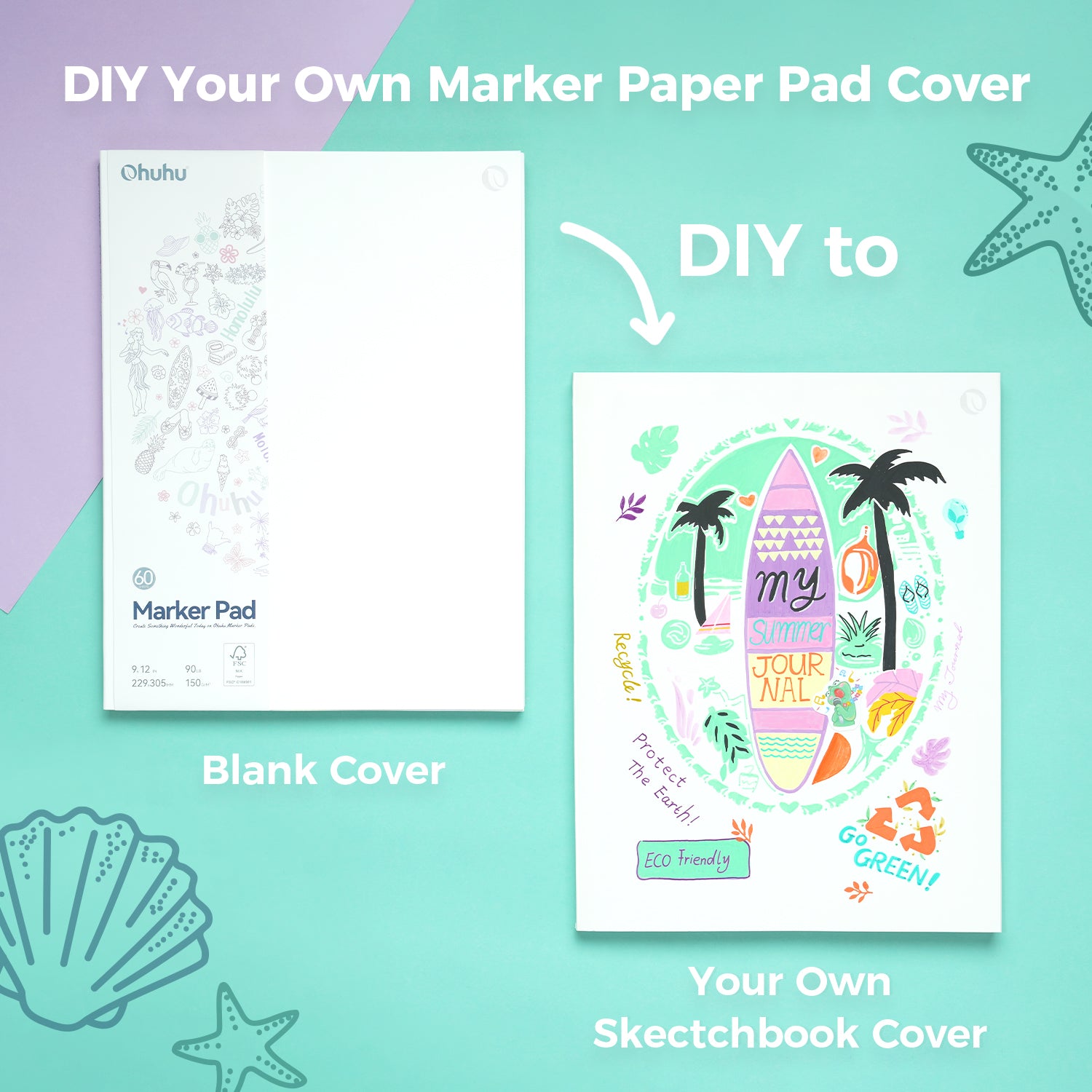 Ohuhu Bleedproof Double-Sided Marker Pad. Glue-Bound - Image 9