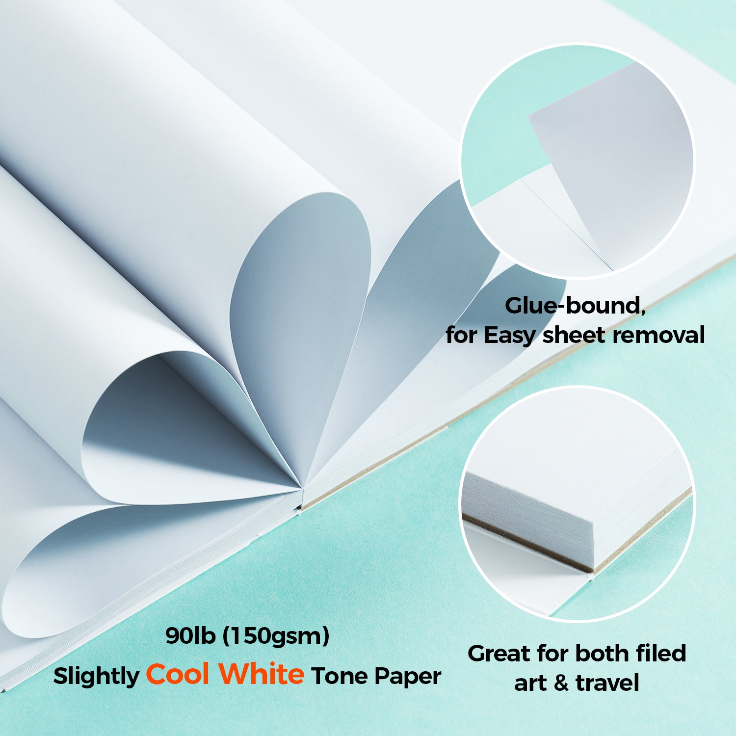 Ohuhu Bleedproof Double-Sided Marker Pad. Glue-Bound - Image 5