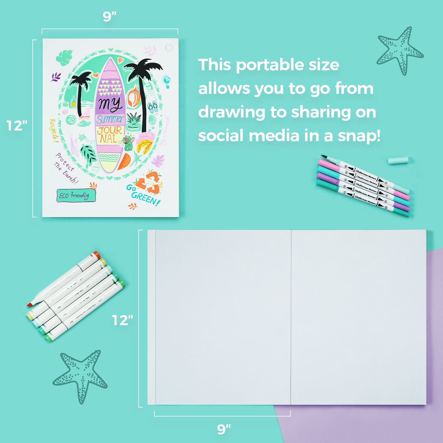 Ohuhu Bleedproof Double-Sided Marker Pad. Glue-Bound - Image 8