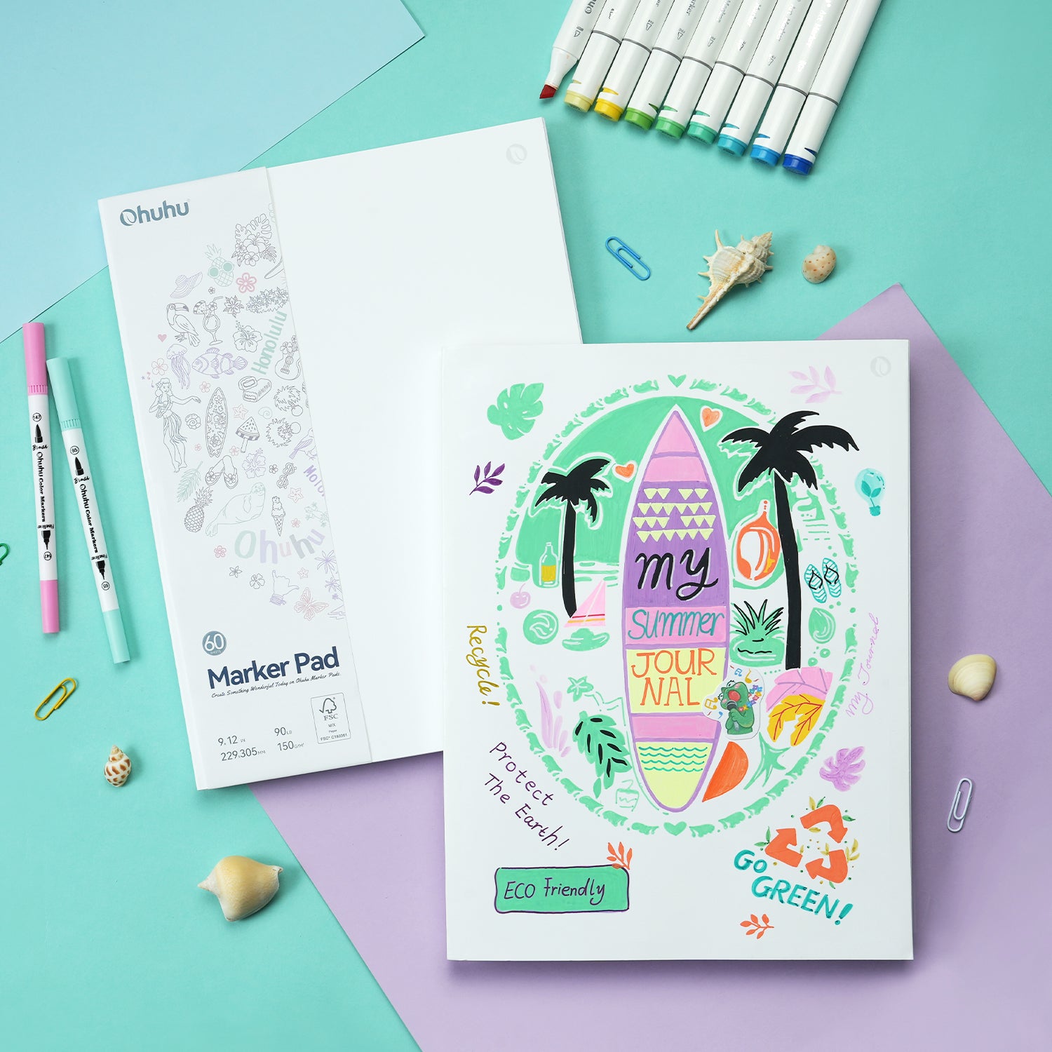 Ohuhu Bleedproof Double-Sided Marker Pad. Glue-Bound - Image 10