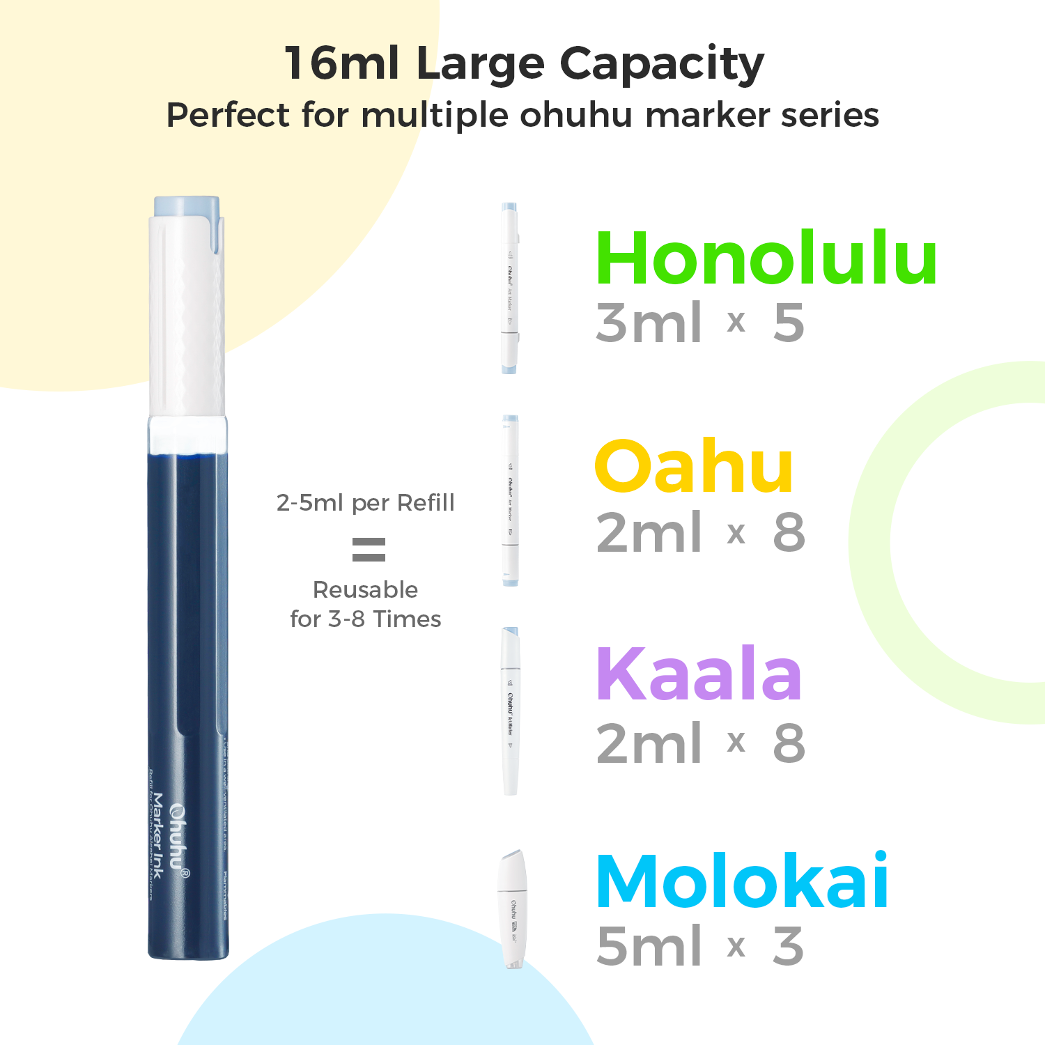 Ohuhu Marker Ink E44 / E160 Refill for Alcohol marker - Image 2