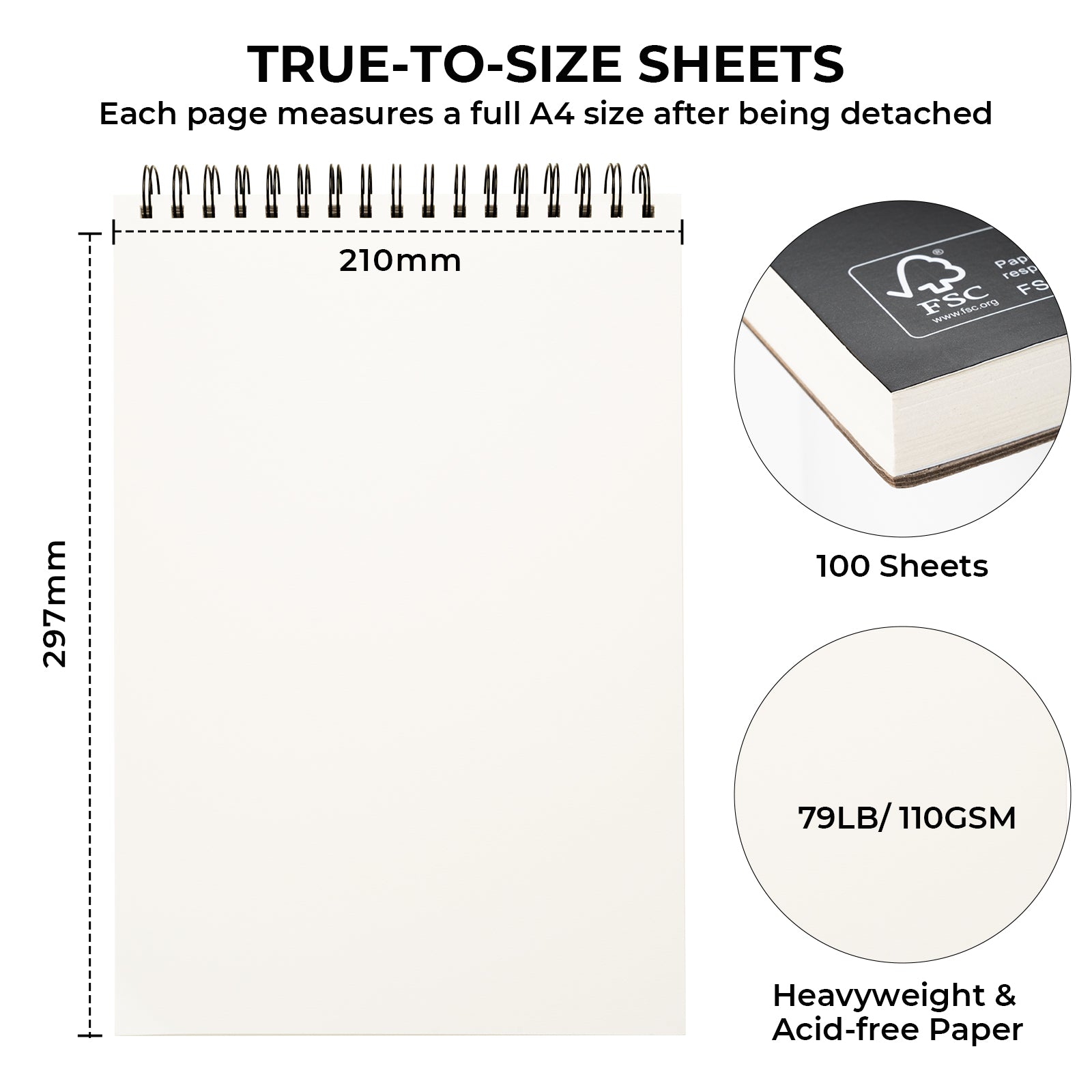Ohuhu Tear Resistant Bamboo Fiber Drawing Sketchbook - Image 9